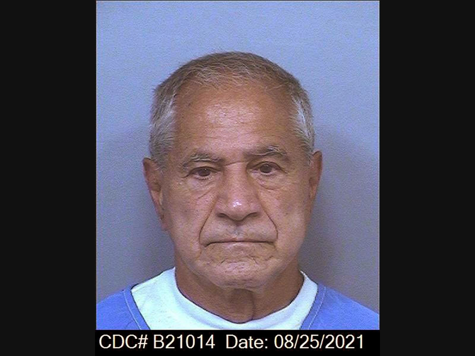 This image dated Aug. 25, 2021, and provided by the California Department of Corrections and Rehabilitation shows Sirhan Sirhan. The Los Angeles District Attorney's office is not opposing the release of Sirhan Sirhan, who is now 77.