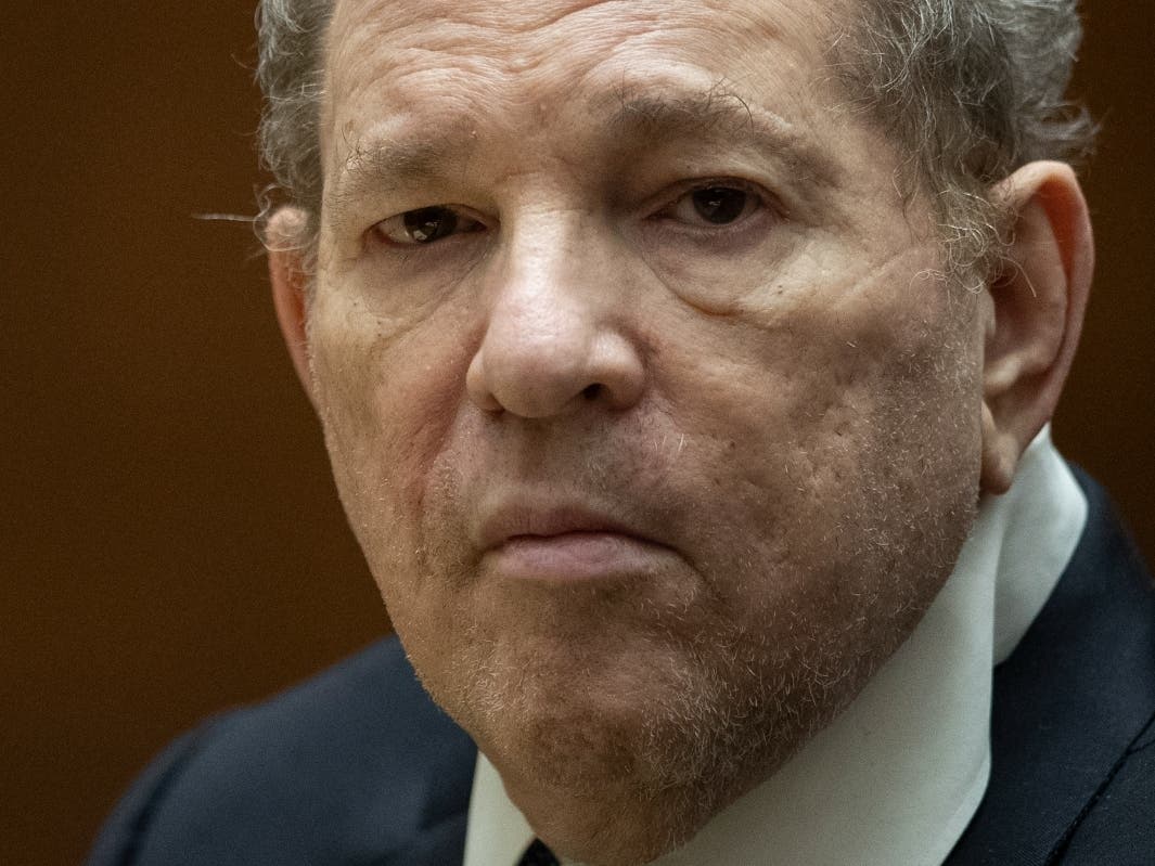 Former film producer Harvey Weinstein appears in court at the Clara Shortridge Foltz Criminal Justice Center in Los Angeles, Calif., on Tuesday, Oct. 4 2022. 