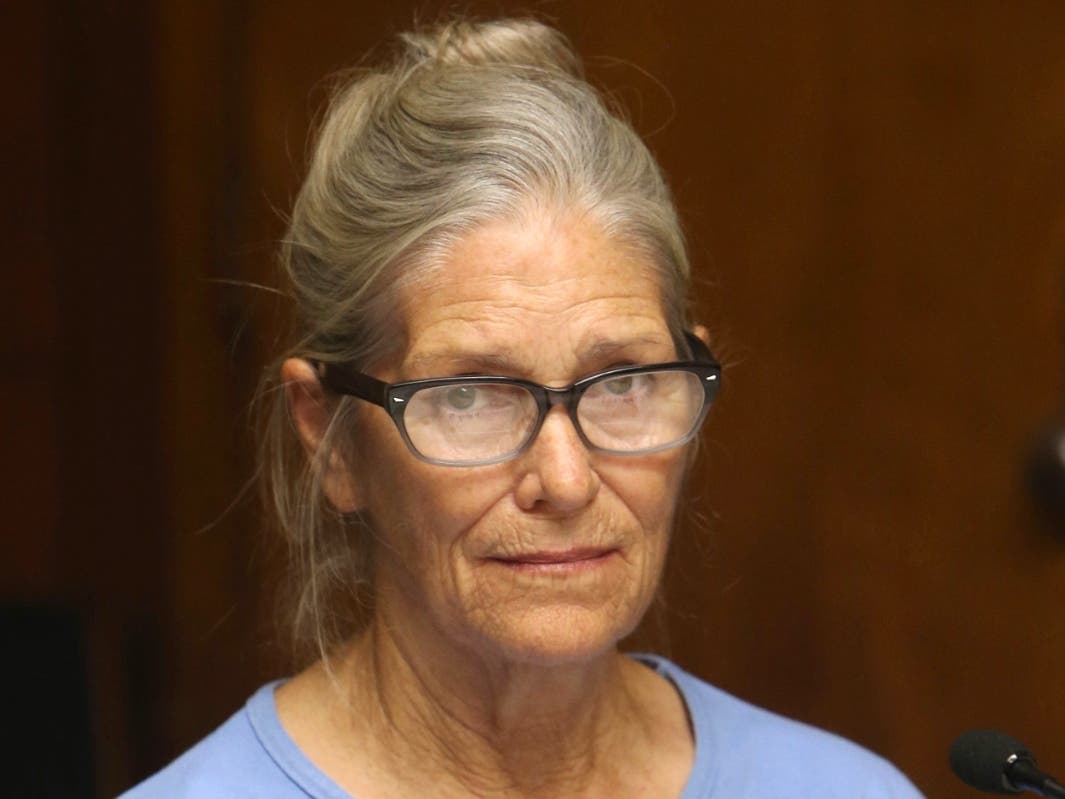 Leslie Van Houten attends her parole hearing at the California Institution for Women Sept. 6, 2017 in Corona, Calif. A California appeals court says Charles Manson follower Van Houten should be paroled.