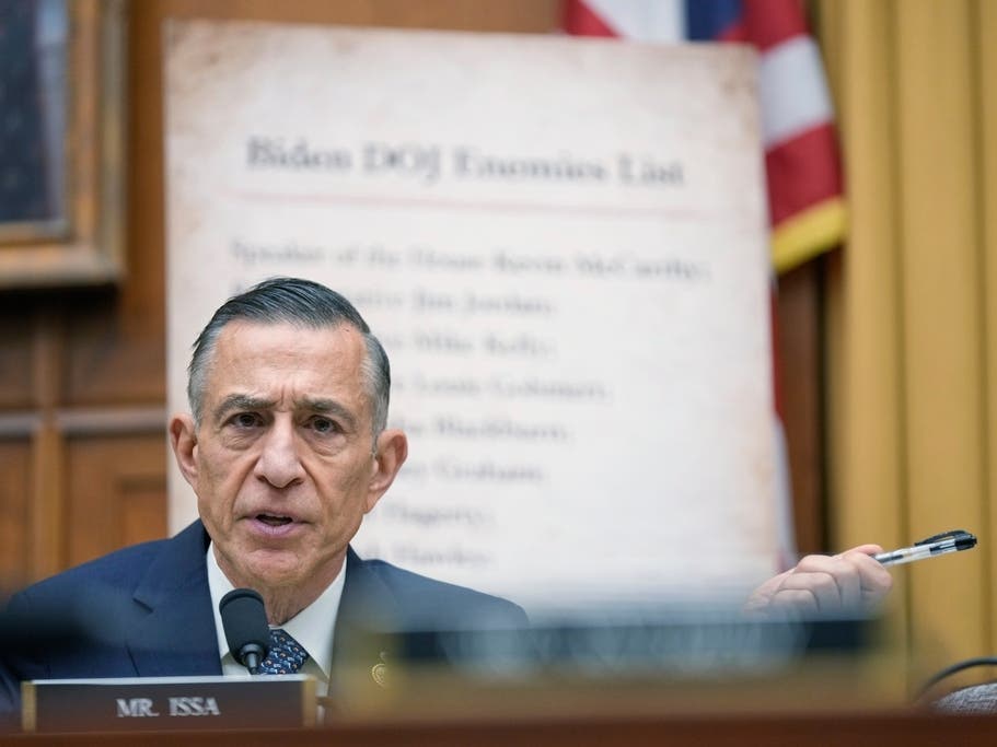 Rep. Darrell Issa, R-Calif., questions former Justice Department special counsel Jack Smith before the House Judiciary Committee at the Capitol in Washington, Thursday, Jan. 22, 2026. 