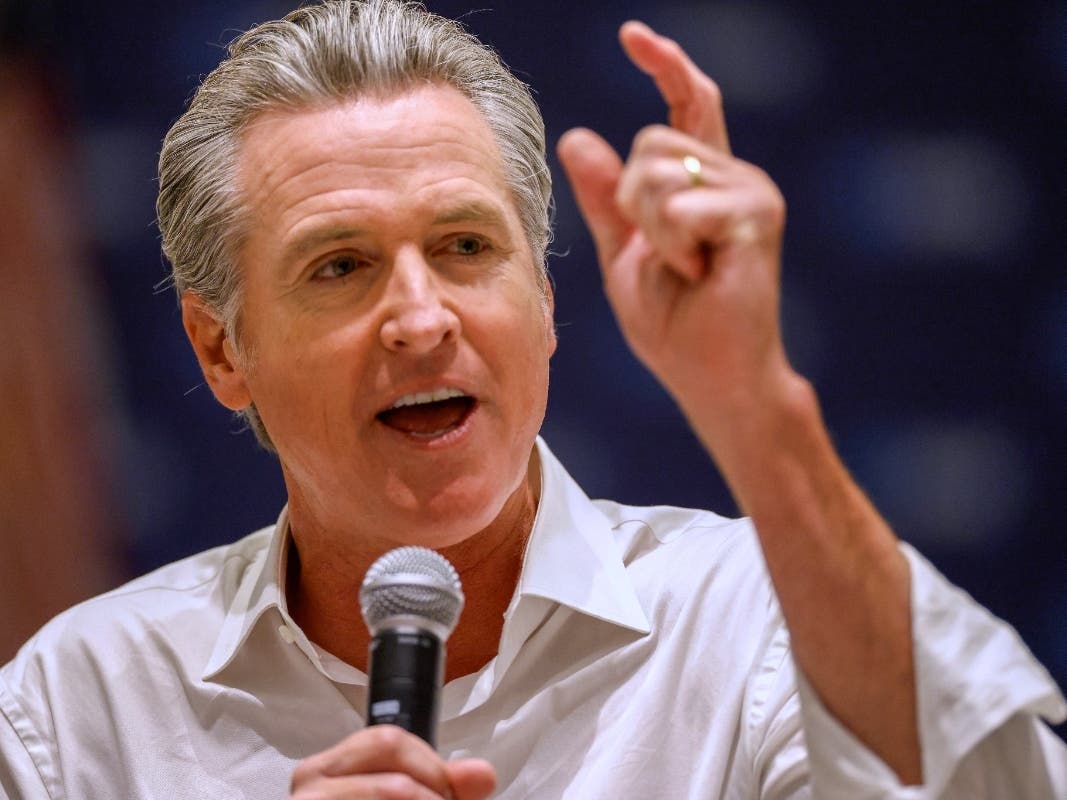 California Gov. Gavin Newsom speaks at a rally for democratic candidates Saturday, Sept. 5, 2026, in Monroe, N.C. 