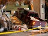The scene Thursday in McHenry, where a pickup truck drove into a Starbucks.