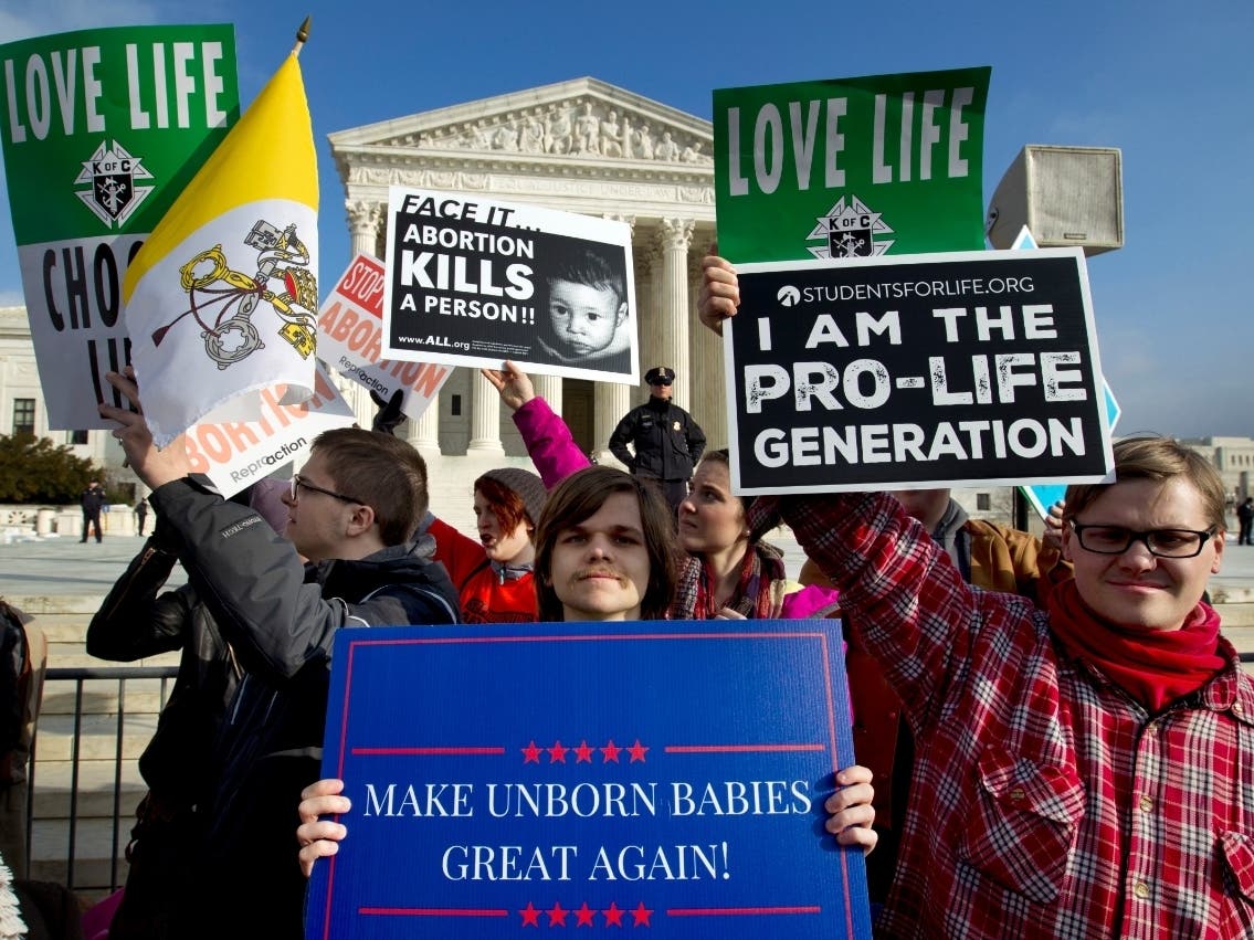 Anti-abortion activists, protesting here outside the U.S. Supreme Court building during January’s Right to Life March, pushed state laws limiting abortion access in several states this year, including Tennessee, which is considering a total ban.