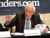 Democratic presidential candidate Sen. Bernie Sanders speaks Monday to health officials about the coronavirus outbreak at the Westin Hotel at the Delta airlines terminal in Romulus, Michigan. 