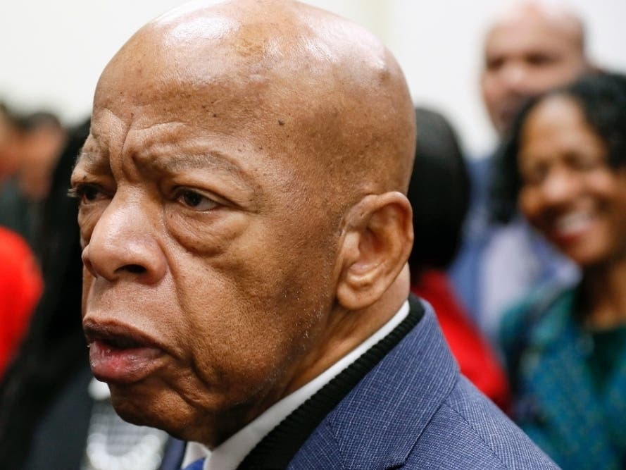 Georgia Congressman John Lewis said in an interview Thursday that the video of George Floyd's death at the hands of police in Minnesota “made me cry,” and he urged President Donald Trump not to stand in the way of peaceful demonstrations.