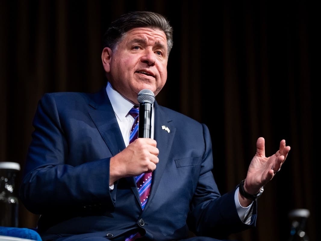 Illinois Gov. J.B. Pritzker speaks at the National Action Network Convention in New York, Thursday, April 9, 2026.
