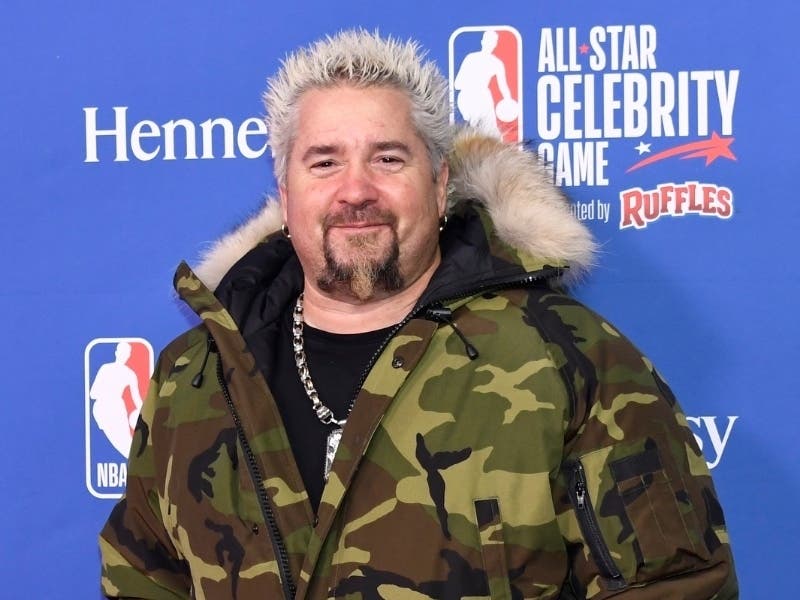 Guy Fieri arrives on the red carpet prior to an NBA Celebrity All-Star basketball game Friday, Feb. 14, 2020, in Chicago.