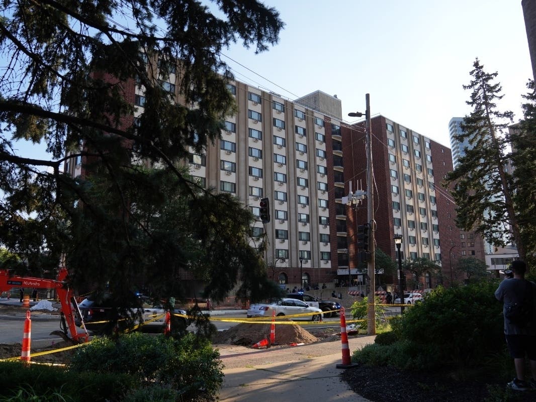 Law enforcement respond to a shooting Wednesday, Sept. 2, 2026, in downtown Minneapolis.