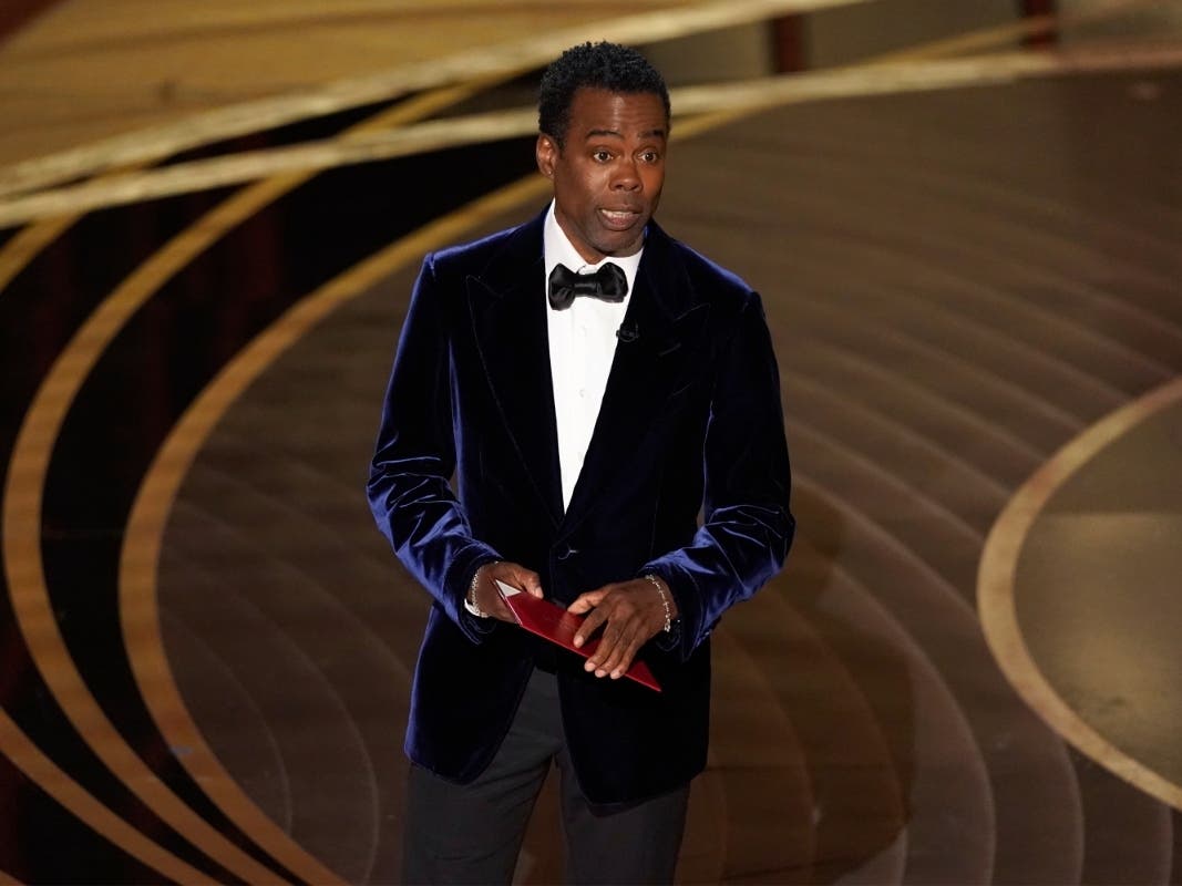 Chris Rock during Sunday's 94th Academy Awards ceremony, presented by the Academy of Motion Picture Arts and Sciences.