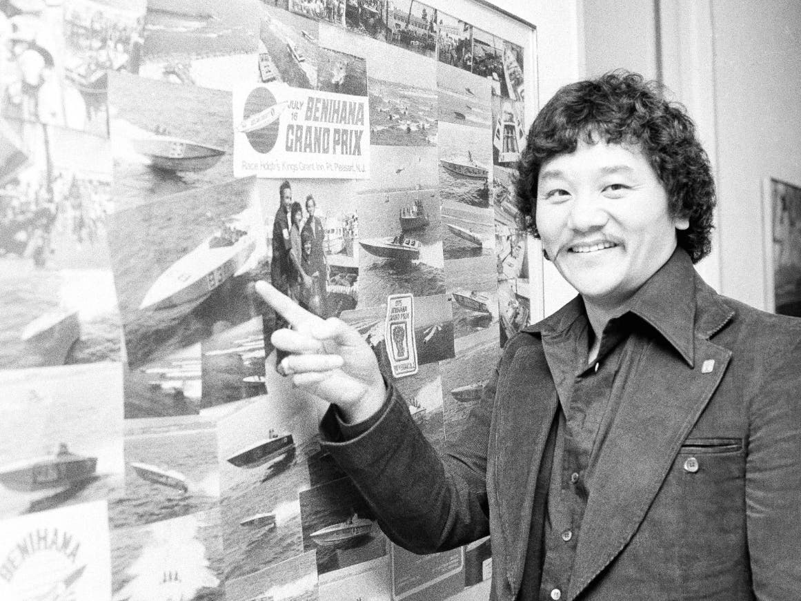 Benihana founder "Rocky" Aoki, shown in New York on May 21, 1977, at age 38. He died in 2008 at the age of 69. 