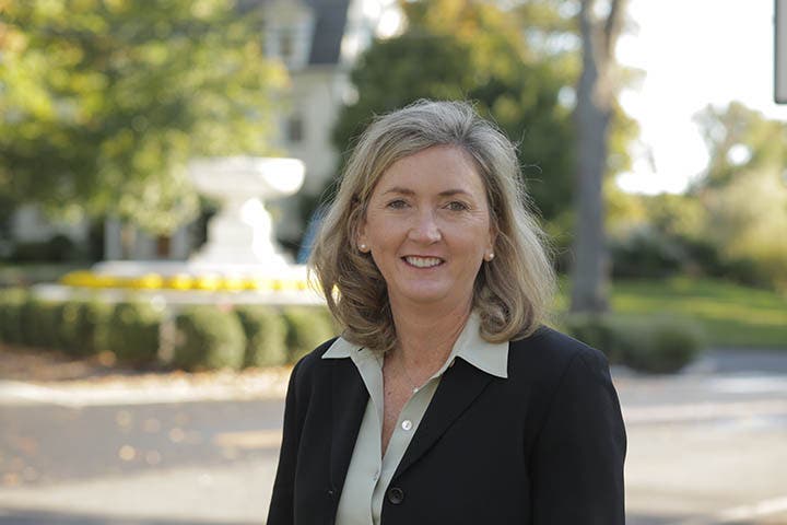 Republican Marcie Coffin, 52, is running for Police Commission in Ridgefield.