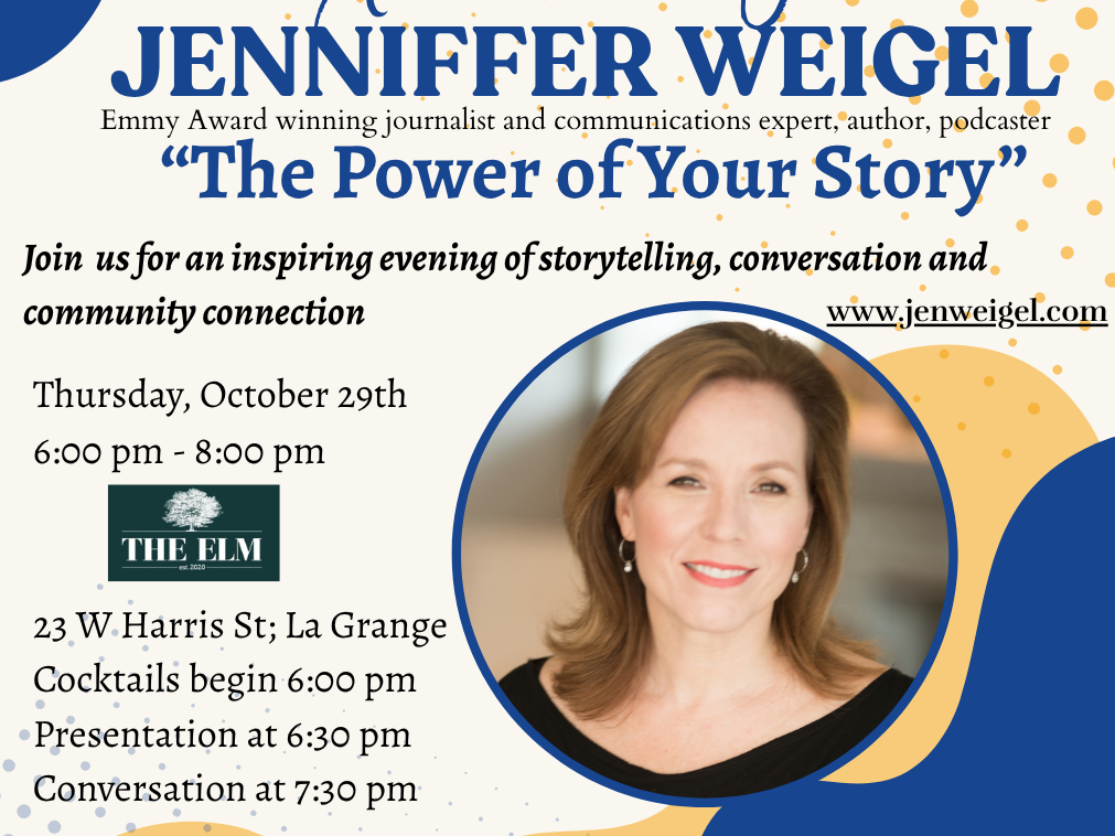 La Grange Rotary Presents: An Evening with Jenniffer Weigel "The Power of Your Story"