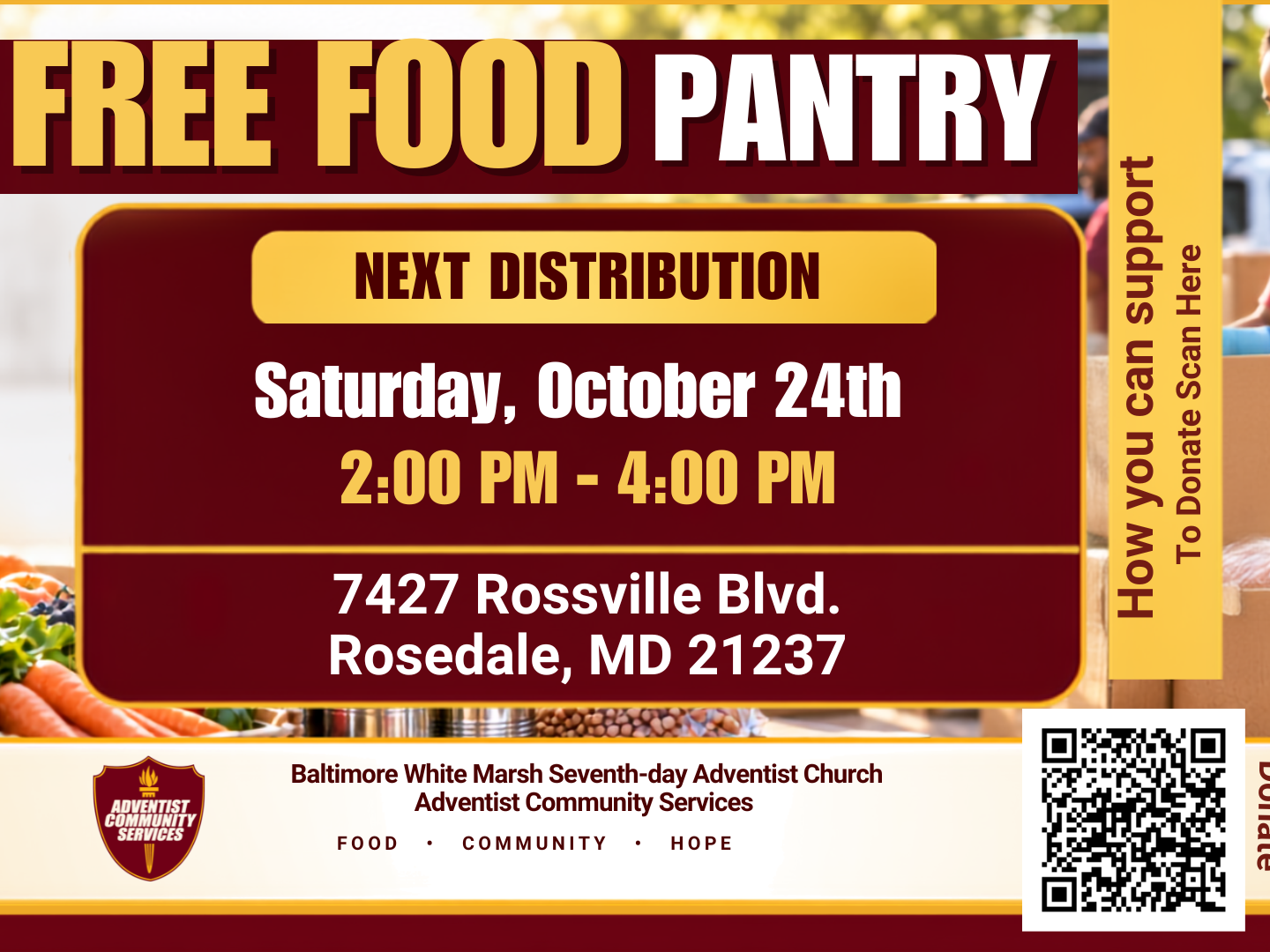 Free Food Pantry and Diaper Giveaway 