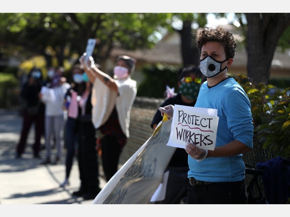 California Nurses Association Rallies For Safer Working Conditions During COVID-19 Pandemic