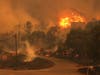 A home burns as the LNU Lightning Complex Fire burns through the area on August 18, 2020 in Napa, California.
