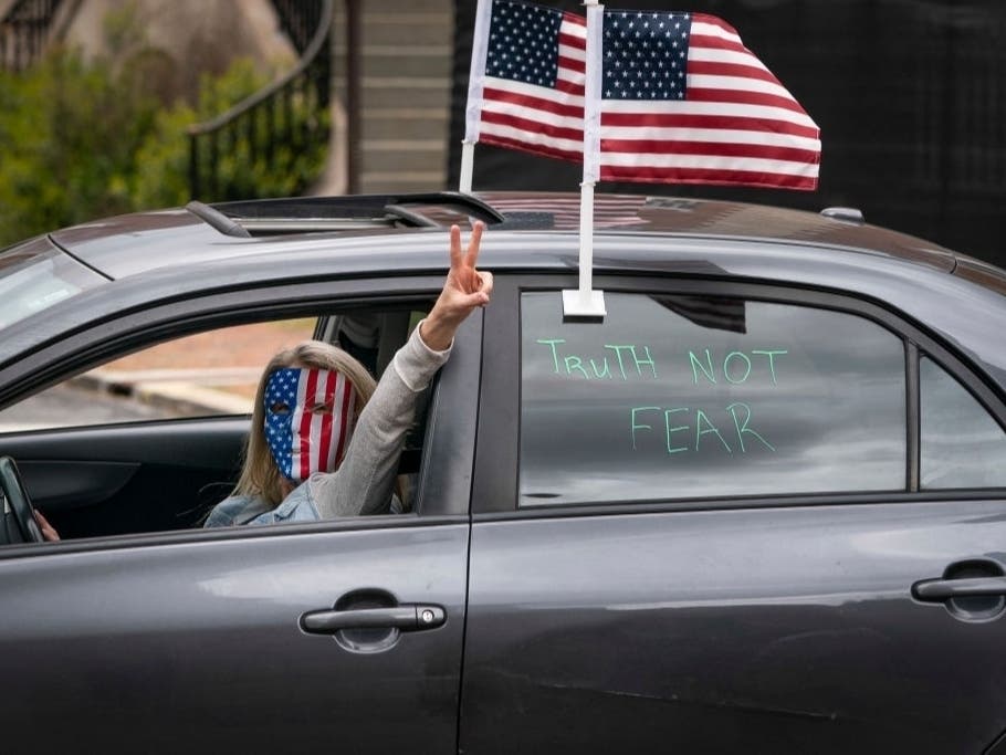 A "Reopen PA" demonstration is planned Monday similar to protests that have been carried out in places like Maryland, as picturedabove.