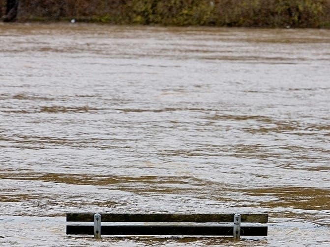 The Schuylkill River flooded to historic levels on Tuesday.