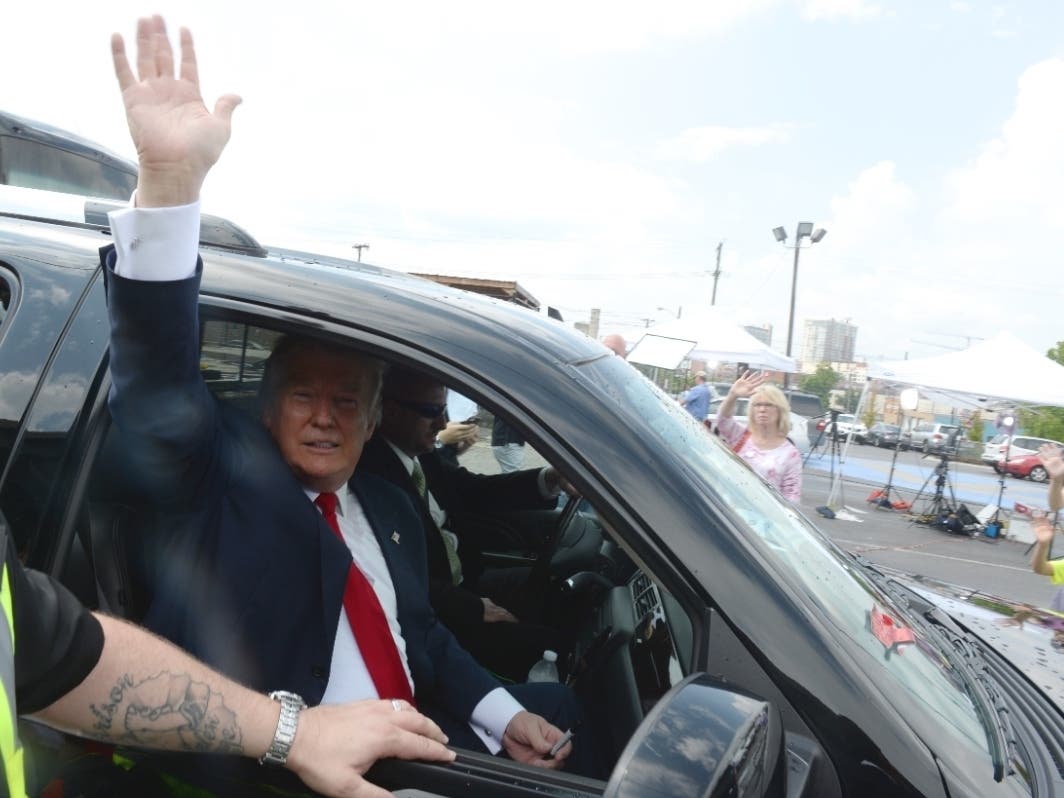 Donald Trump addresses the Republican Conference in Nashville in 2015.