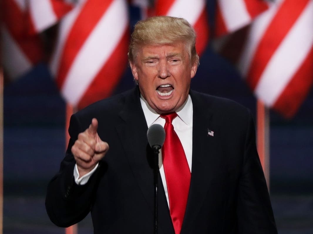 Former President Donald Trump held a news conference outside his Bedminster golf club on Wednesday.