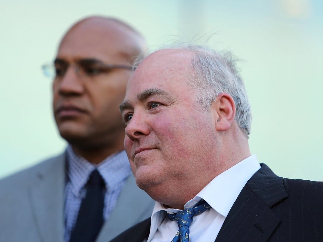 Kennedy relative Michael Skakel walks out of a Stamford courthouse in 2013 after his murder conviction in the death of Martha Moxley was vacated when a judge decided he did not receive adequate representation in his 2002 trial. 