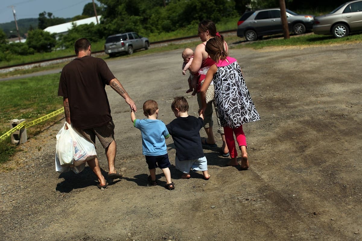 These parents in upstate New York depend on their local food pantry to provide nutritious food for their children.