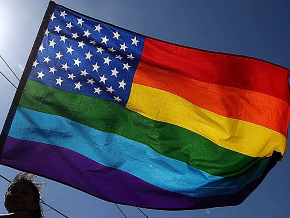 A photo of an American Gay Pride flag similar to the one that was at issue in Oak Creek.
