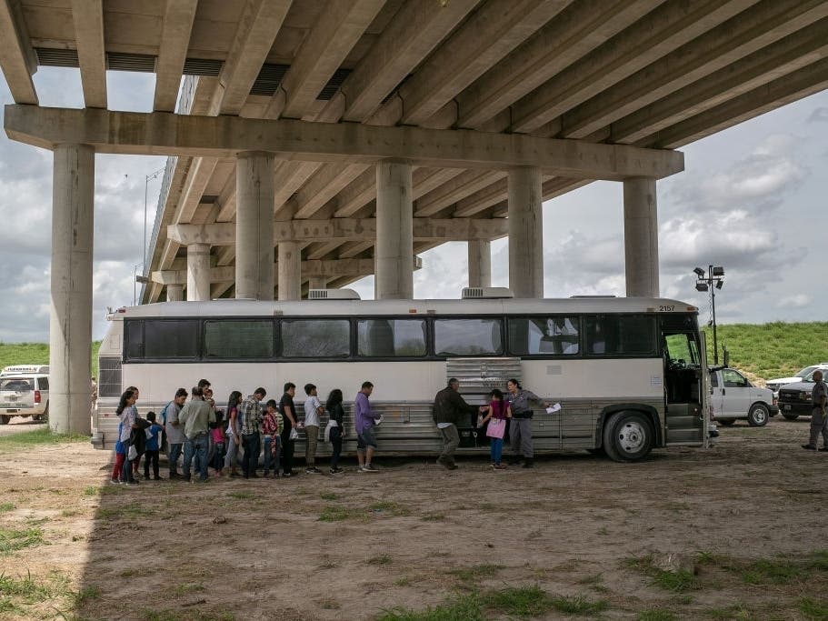 US Border Patrol Receives Asylum Seekers In Texas' Rio Grande Valley