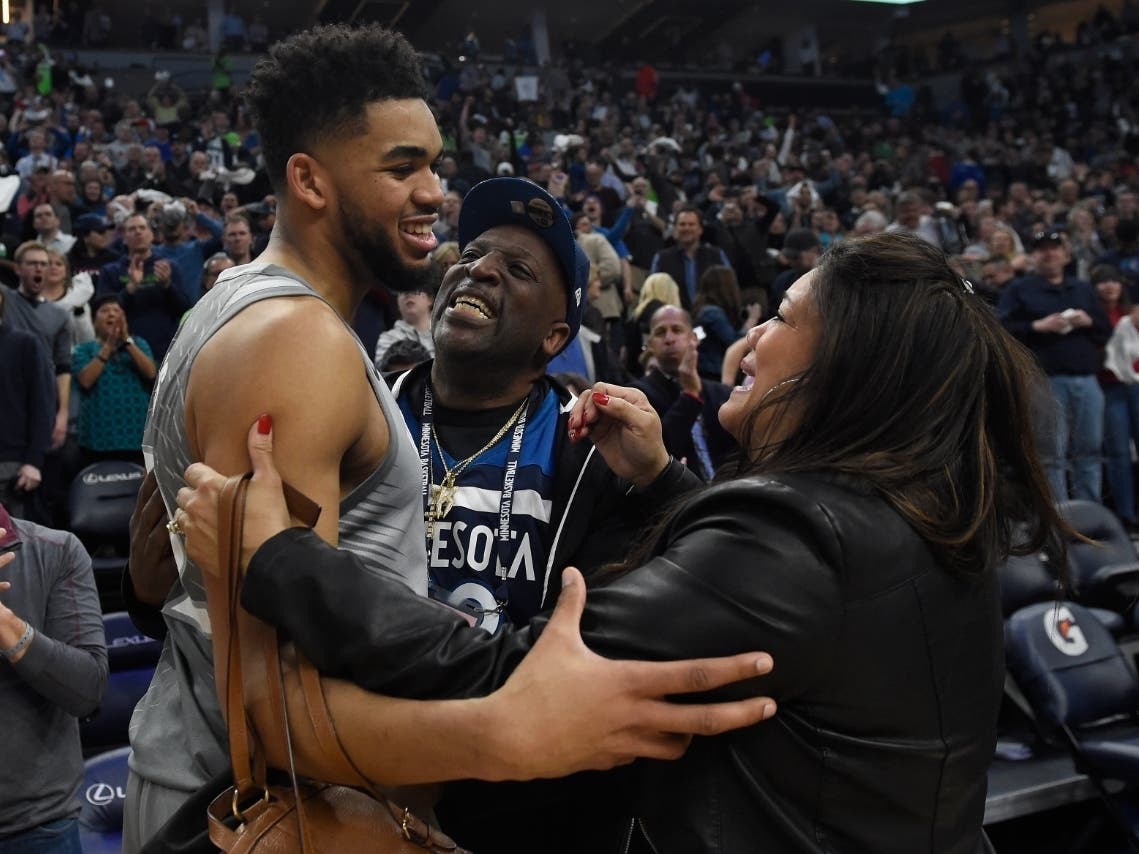 Both Towns' mother and father were recently hospitalized. Towns' dad was eventually allowed quarantine at his home.