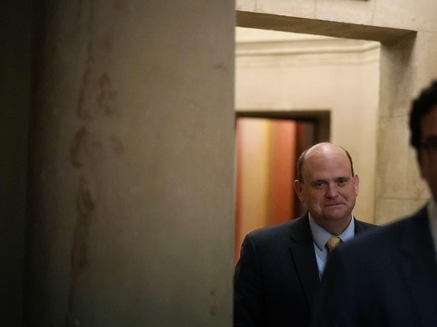 U.S. Rep. Tom Reed (R-NY), left, leaves the office of House Speaker Paul Ryan (R-WI) at the U.S. Capitol in June 2018.