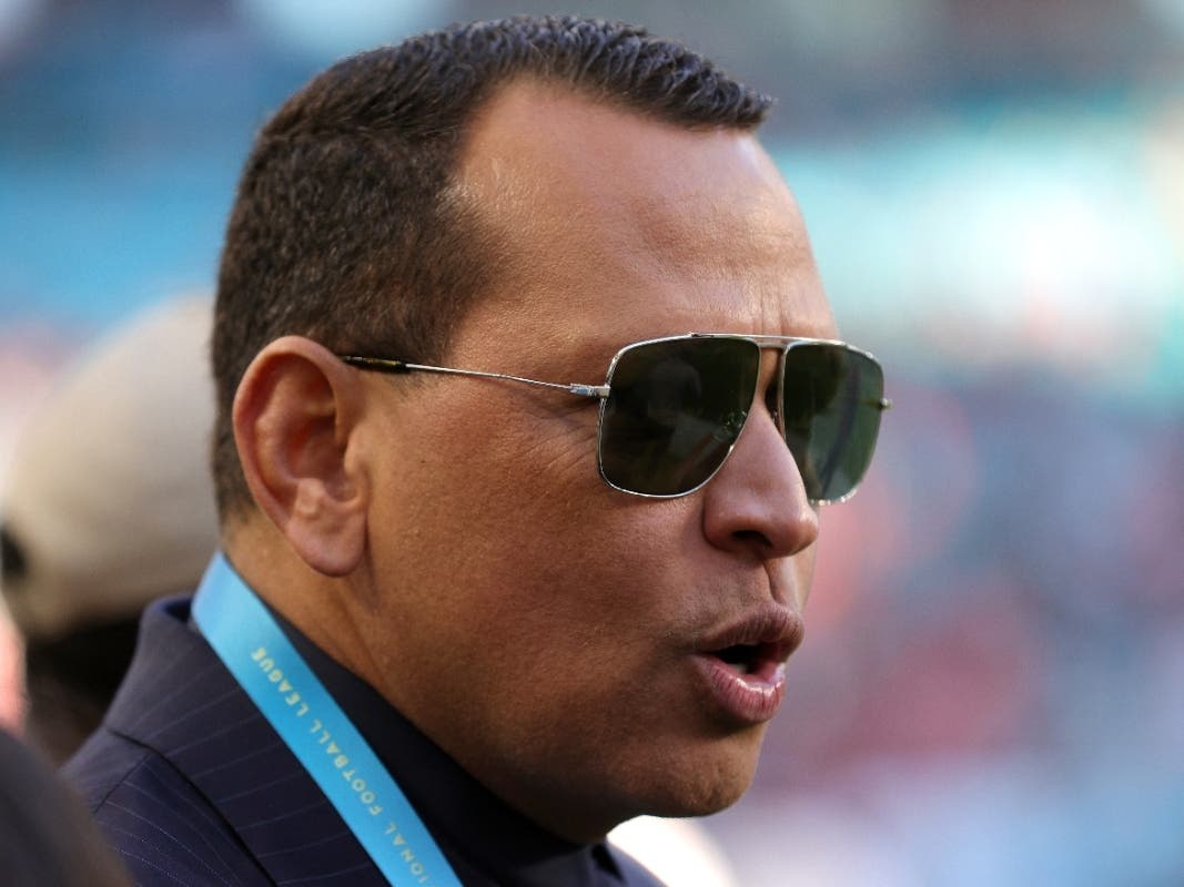 Former baseball player Alex Rodriguez looks on before Super Bowl LIV at Hard Rock Stadium on February 02, 2020 in Miami, Florida.