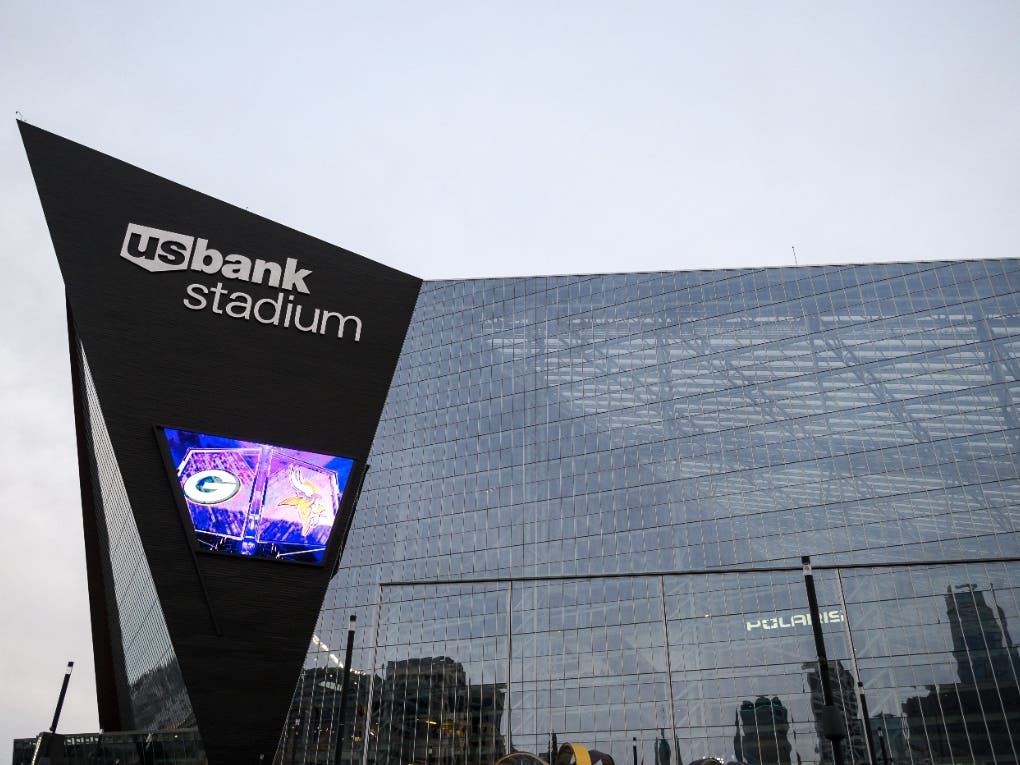 U.S. Bank Stadium in Minneapolis before the game between Green Bay Packers and Minnesota Vikings on Dec. 23, 2019.