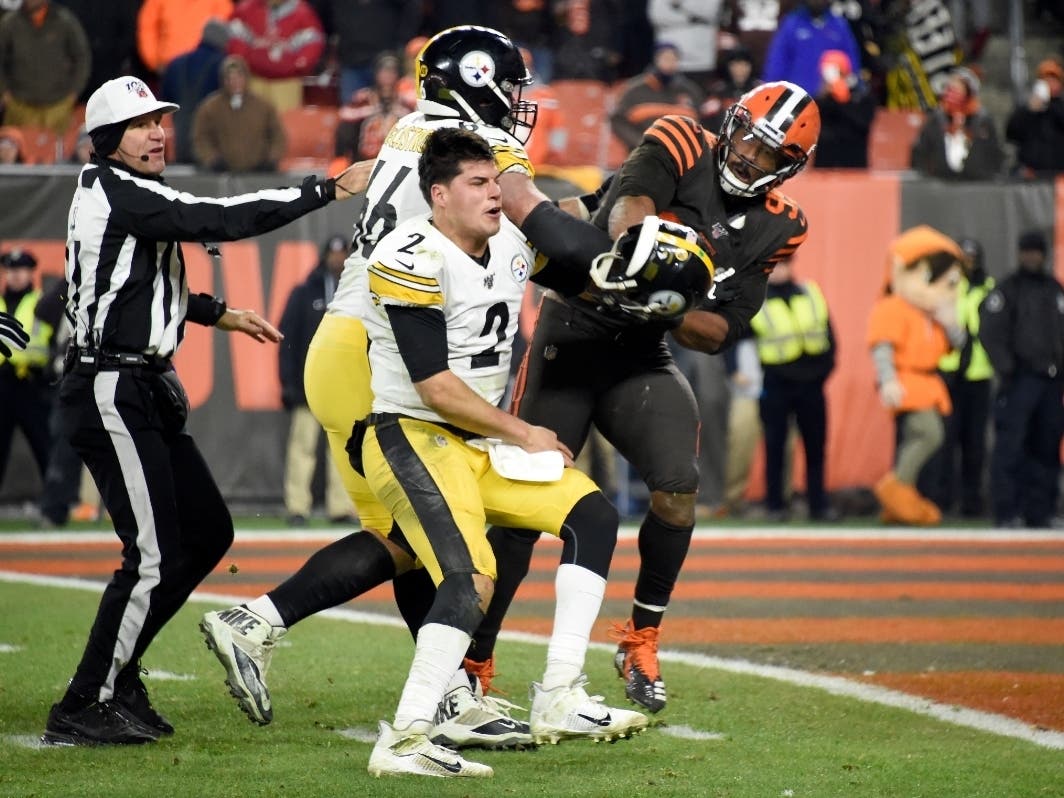 The NFL is reviewing the actions of Myles Garrett in the Browns-Steelers game on Thursday night. 