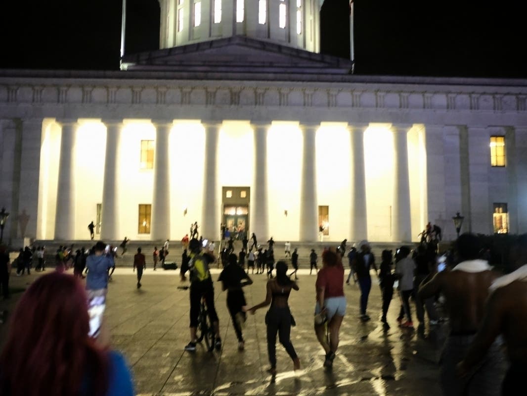 Gov. Mike DeWine condemned the killing of George Floyd on Friday. He said he regretted not speaking out on Floyd's death earlier, before protests and riots broke out in Columbus. 