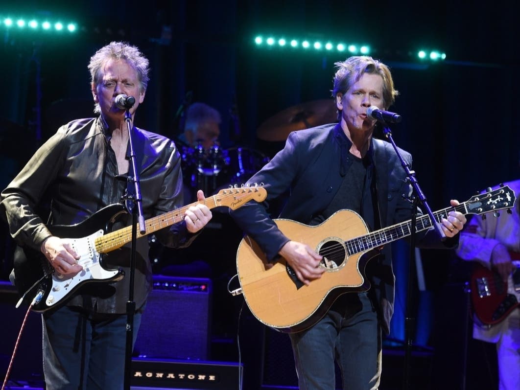Michael Bacon and Kevin Bacon of the Bacon Brothers perform onstage at the Second Annual LOVE ROCKS NYC! A Benefit Concert for God's Love We Deliver at Beacon Theatre on March 15, 2018 in New York City.