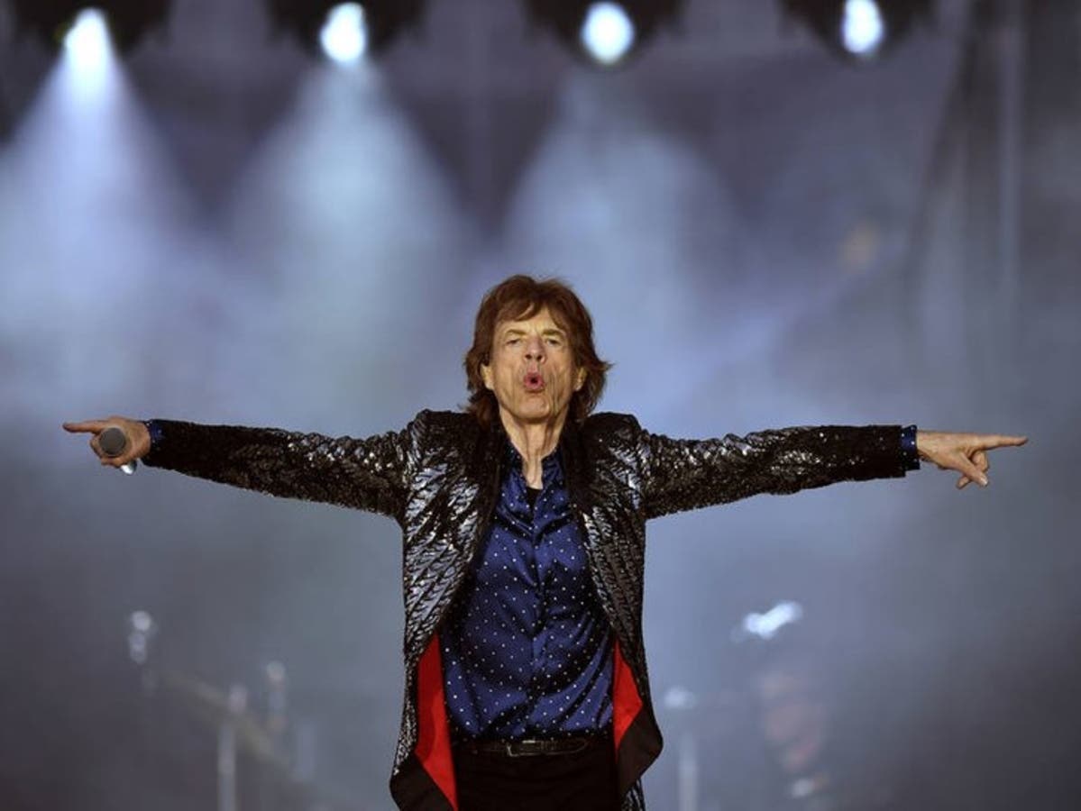 Mick Jagger of The Rolling Stones performs live on stage on the opening night of the European tour in April 2018.