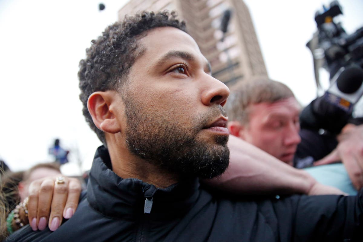 Jussie Smollett leaves Cook County jail after posting bond Feb. 21. Cameras are welcome in court, his lawyer said.