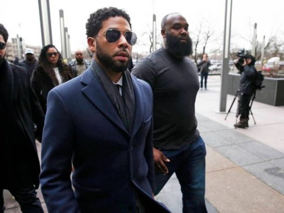 Jussie Smollett attends a hearing March 14. CPD has been ordered to halt further dissemination of info in his case.