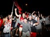 Tampa Bay Buccaneers fans celebrate after Super Bowl LV Sunday in Tampa.  