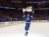 Steven Stamkos hoists the Stanley Cup after the 1-0 victory against the Montreal Canadiens. 