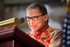 MARCH 18: U.S. Supreme Court Justice Ruth Bader Ginsburg speaks at an annual Women's History Month reception.