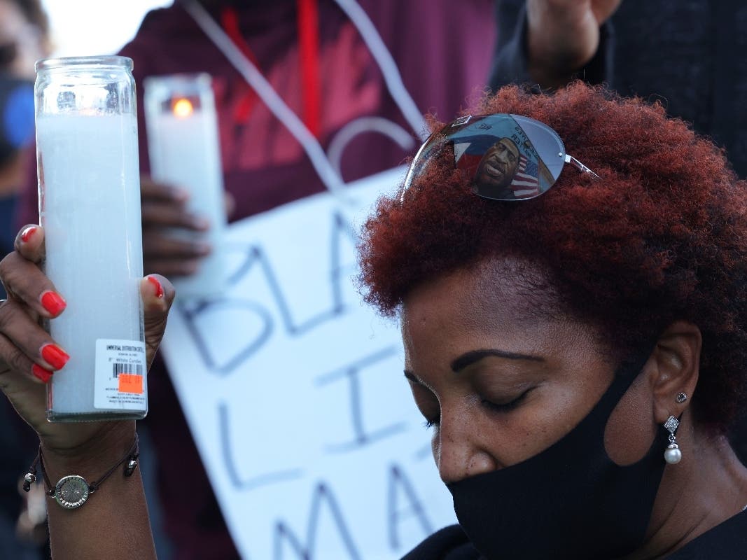 Vigil Held For George Floyd In Brooklyn On His 47th Birthday