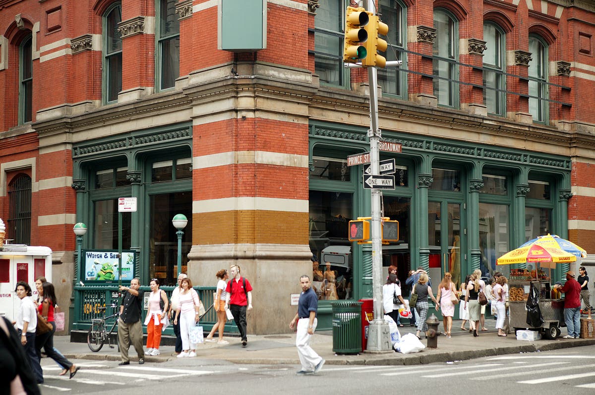 Prince St. and Broadway, June 11, 2004 in New York City