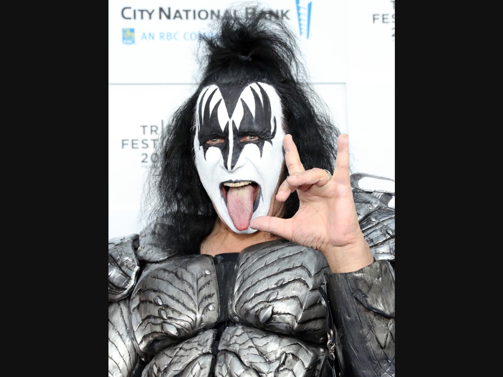 Gene Simmons of KISS attends the 2021 Tribeca Festival screening of "Biography: KISStory" at The Battery on June 11, 2021 in New York City.