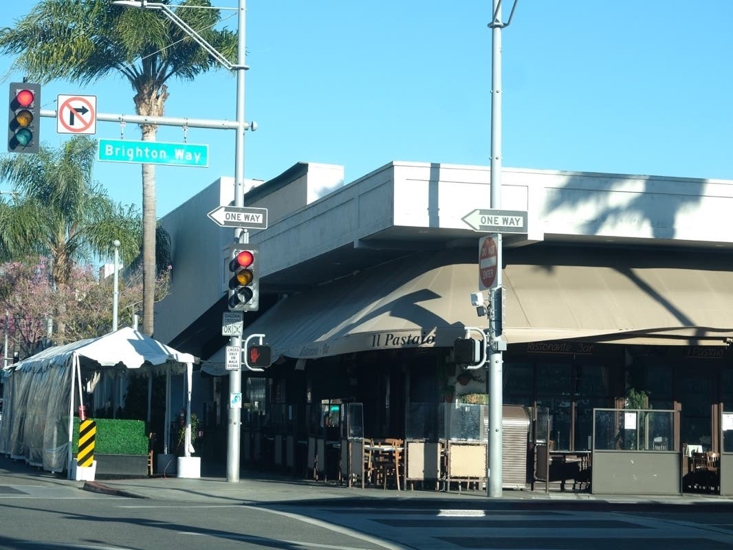 The robbery occurred at Il Pastaio in Beverly Hills.