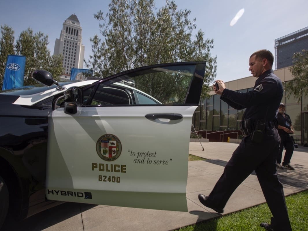 After being exposed to the virus, Los Angeles Police Department officers were tested for COVID-19 Monday in Malibu.