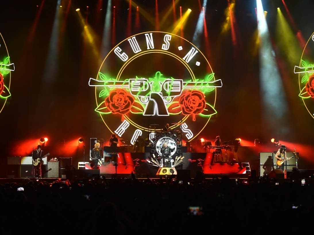Guns N' Roses perform onstage during day 2 of the 2016 Coachella Valley Music & Arts Festival Weekend 2 at the Empire Polo Club on April 23, 2016 in Indio, California.