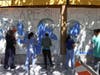 Emergency room doctors and medical professionals from Zuckerberg San Francisco General and UCSF Emergency Department paint a mural outside of Zuni restaurant to honor medical workers during coronavirus COVID-19 pandemic on June 22, 2020 in San Francisco, 