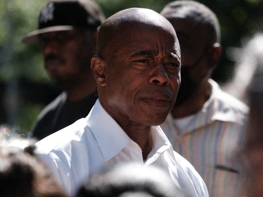 Brooklyn Borough President Eric Adams speaks to the media on June 24 in  New York City.