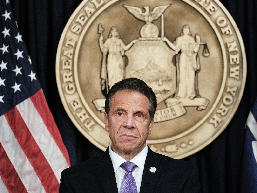 Gov.Andrew Cuomo speaks to the media at a news conference in Manhattan on May 5.