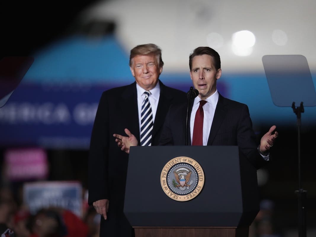 Missouri Republican Senator Josh Hawley said that a group of activists terrorized his wife and infant daughter while holding a vigil outside his Fairfax County home Tuesday night. 